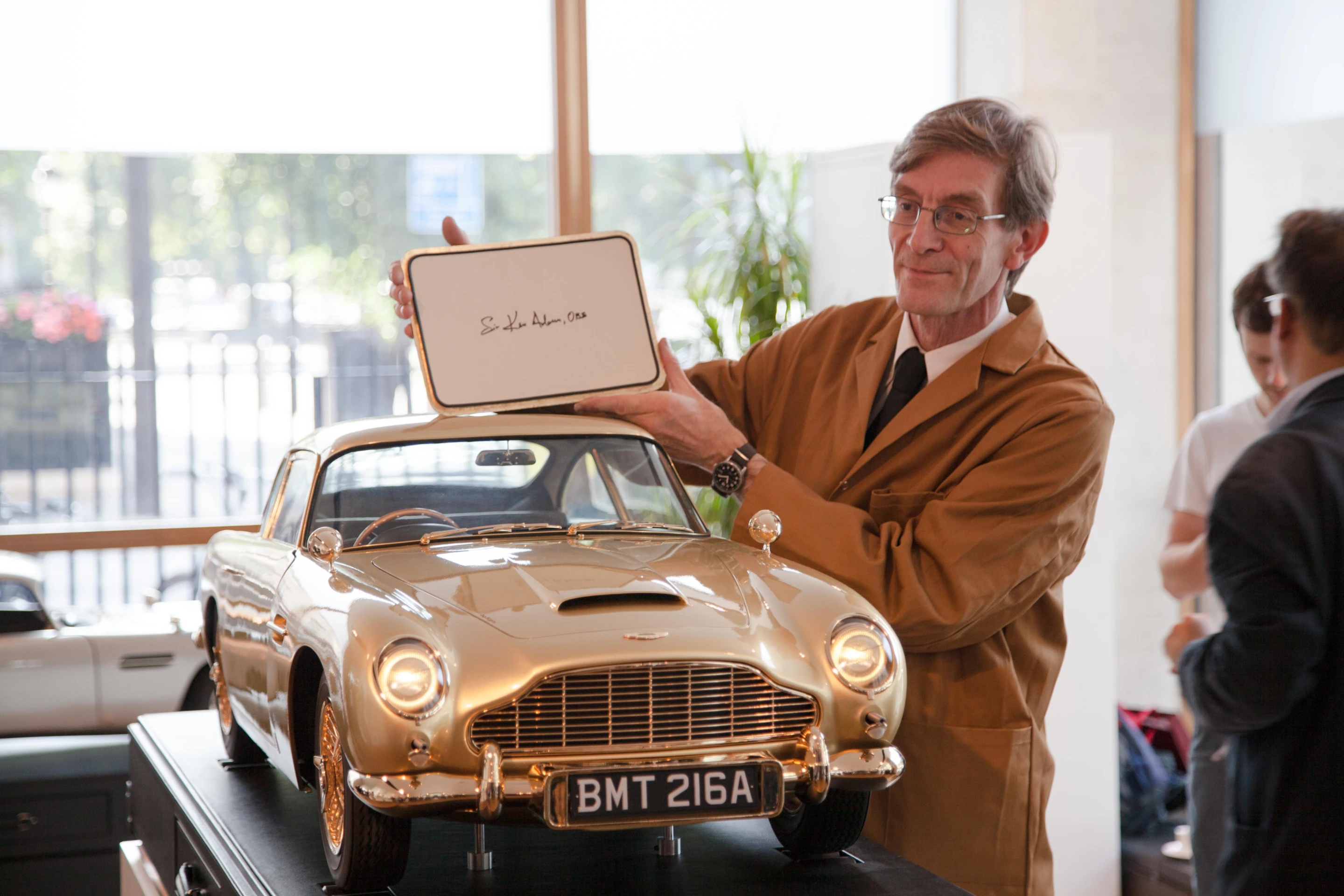 The removable roof section signed by Sir Ken Adams (Image: Aston Martin)