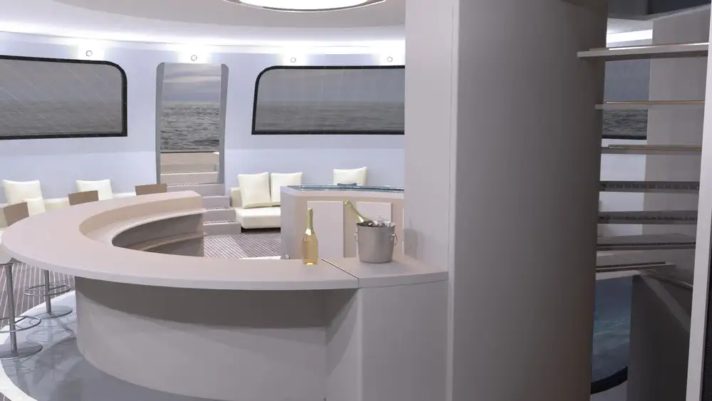 The UFO 2.0's underwater bedroom and bathroom