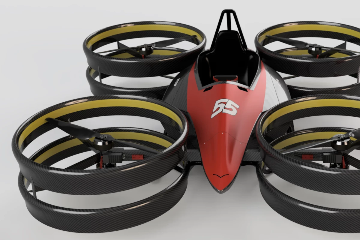 One charge of the AirKart's battery should be good for 15 minutes of closed-course, low-altitude flight time