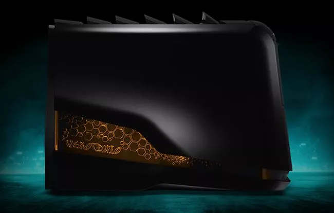 Alienware Aurora features user-customizable outer lighting composed of eight different "alien effect" zones around the chassis