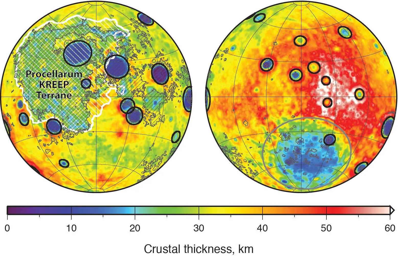 A gravitational map made from the GRAIL data (Image: NASA)