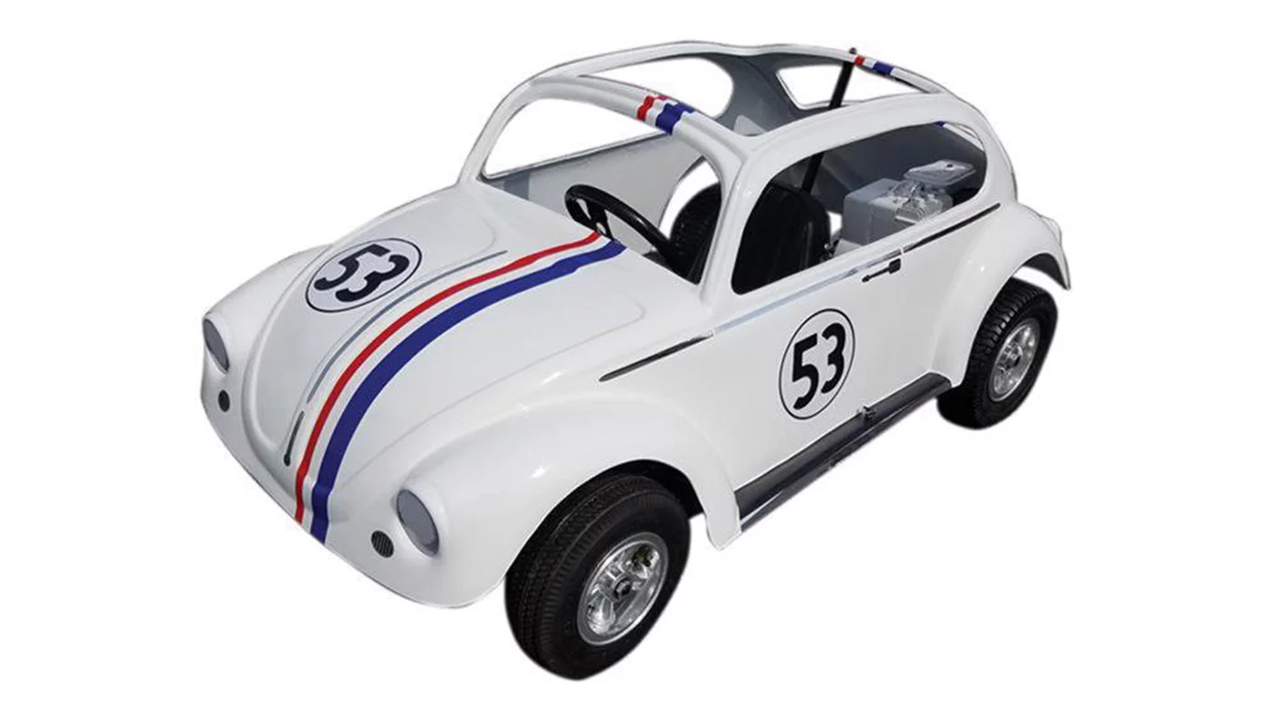Built by the famous Mickey Rupp to promote the theatrical release of the 1974 movie ' Herbie Rides Again.' this go-kart has been restored to original condition and runs perfectly. It sold for $4,255 at Barrett-Jackson's Scottsdale 2018 auction.