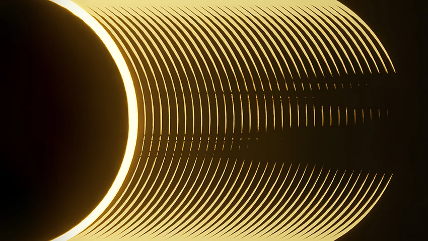 Our Sun winner and Overall Winner: Distorted Shadows of the Moon’s Surface Created by an Annular Eclipse © Ryan Imperio (USA). A sequence of images during an eclipse show an optical illusion called "Bailey's beads"