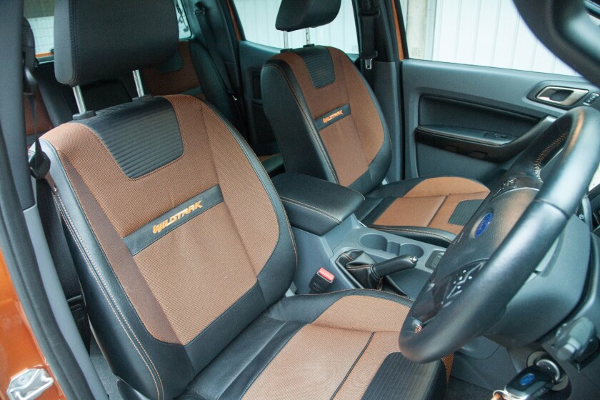 The seats in the Ranger Wildtrak are comfortable, and the heaters are incredibly effective