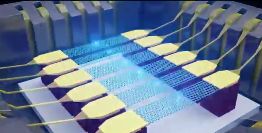 The concentration of heat is limited to the very center of the filaments and an exceptionally intense light is produced