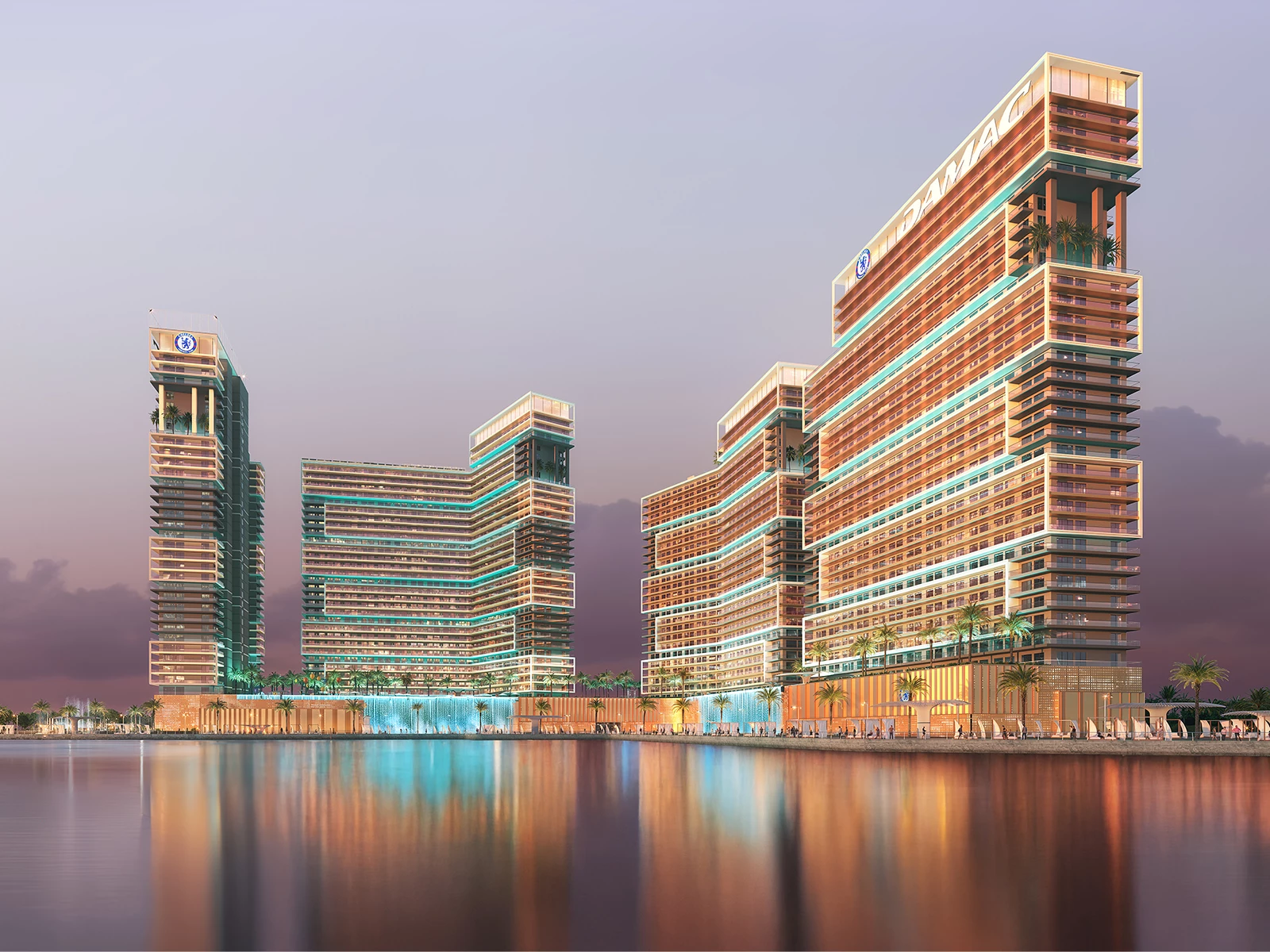 Though it looks like four towers in this render, developer Damac says that Chelsea Residences will consist of six towers