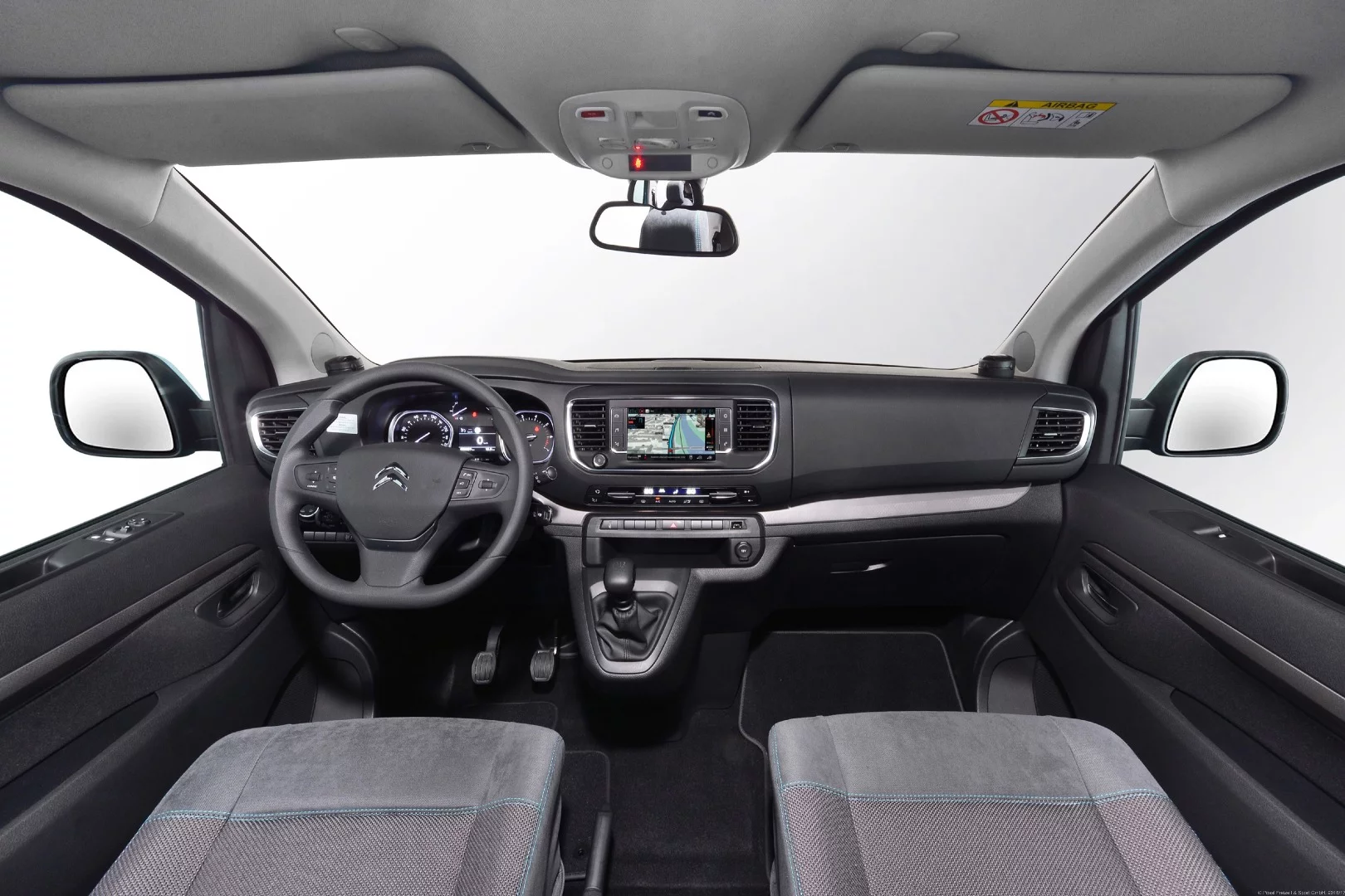 Inside the driver's cab