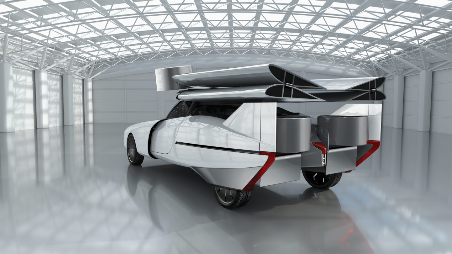 With its wings folded back, the Aska can be driven on the road like a regular car, as it's about the size of an SUV