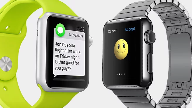 The Apple Watch can take dictation for messaging