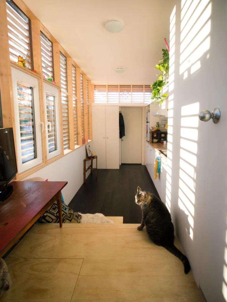 The kitchen runs down one side of the home (Photo: Marty McLennan)