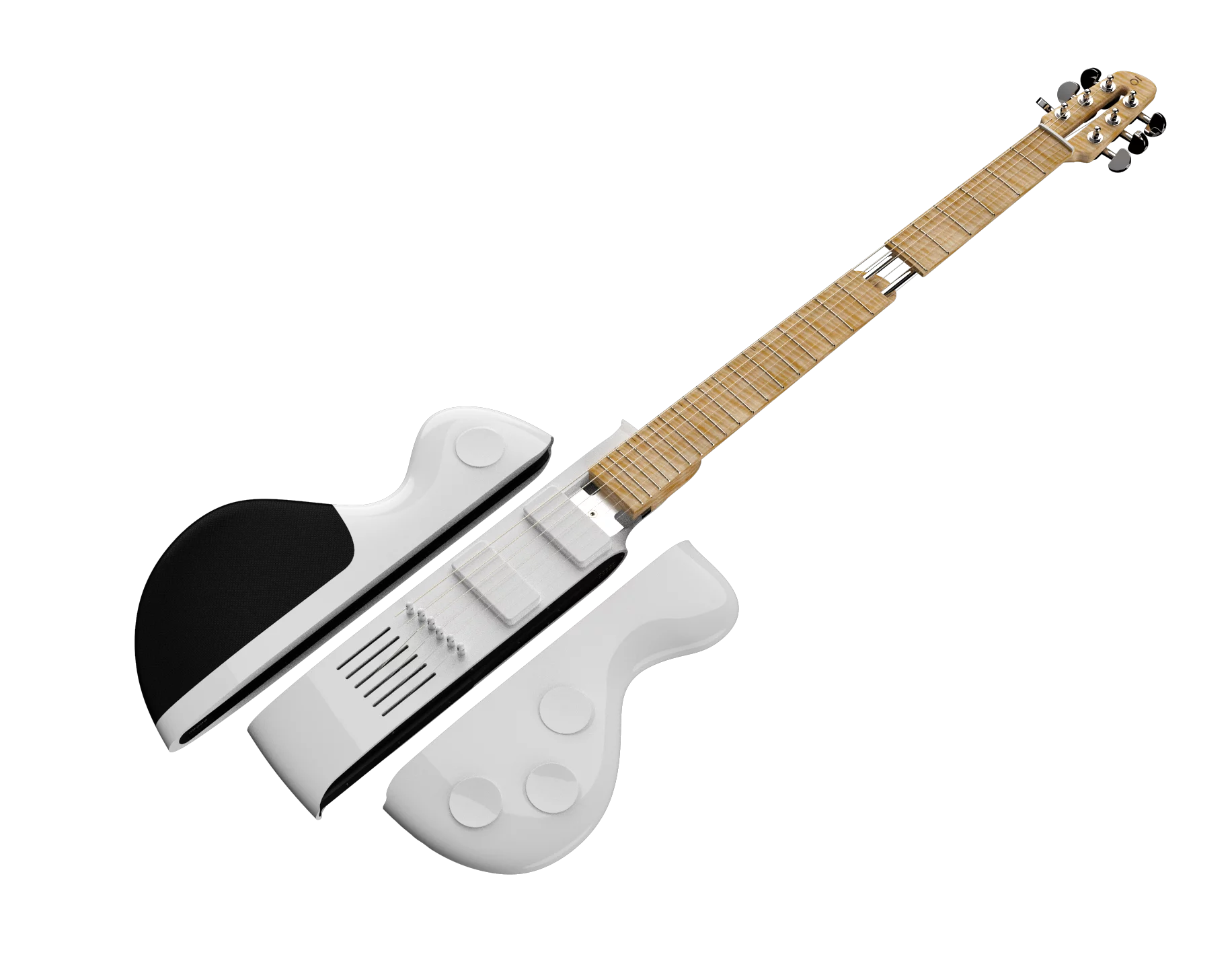 Exploded view showing the five main components