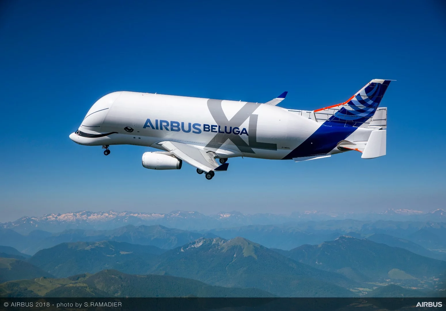 The BelugaXL over France