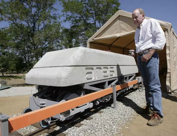 ARES Co-Founder William Peitzke standing next to pilot project vehicle