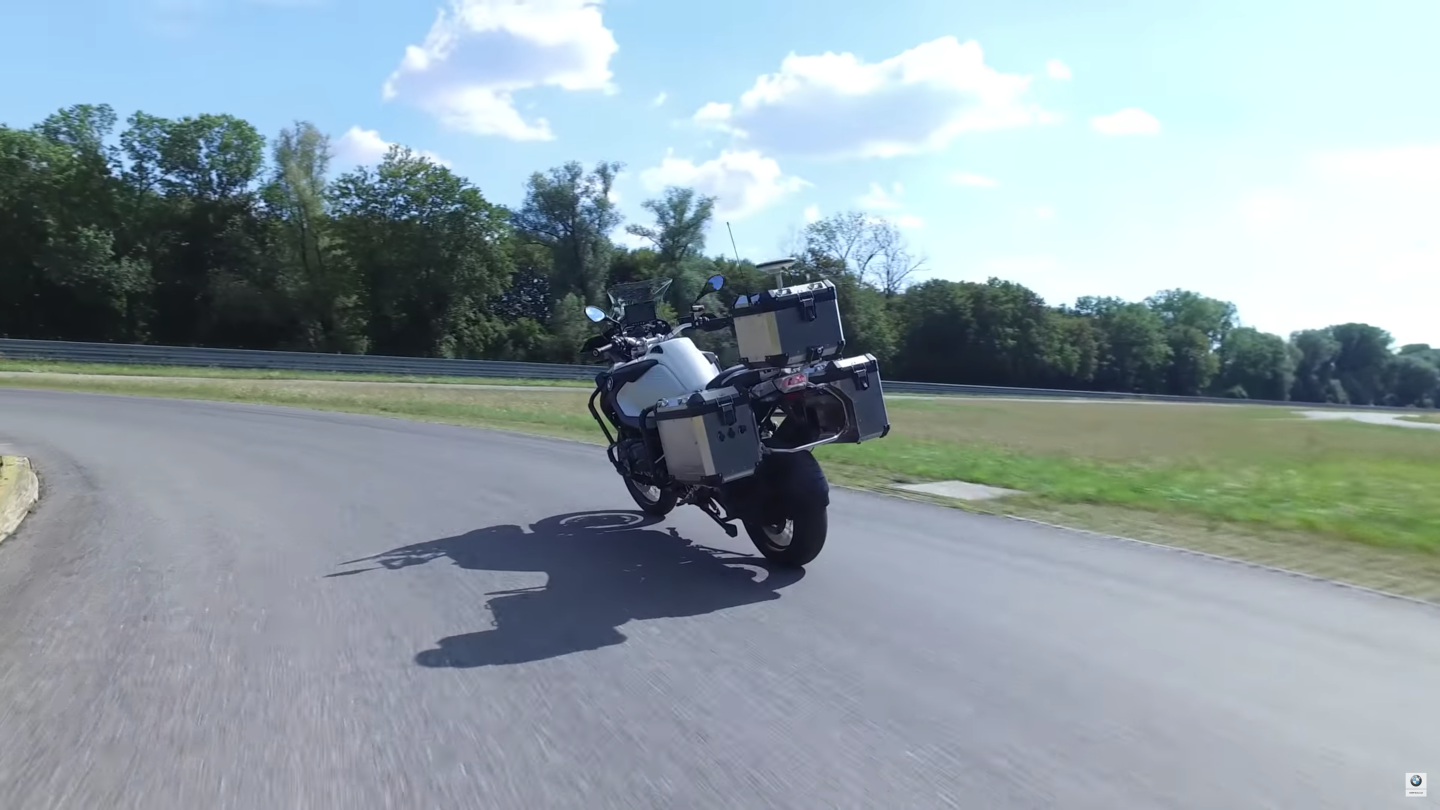 Seeing the bike drive itself around the track is a little eerie