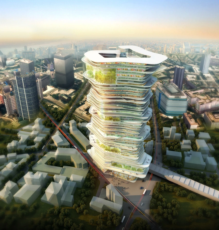 The Endless City in Height concept from Sure Architecture (Image: Sure Architecture)