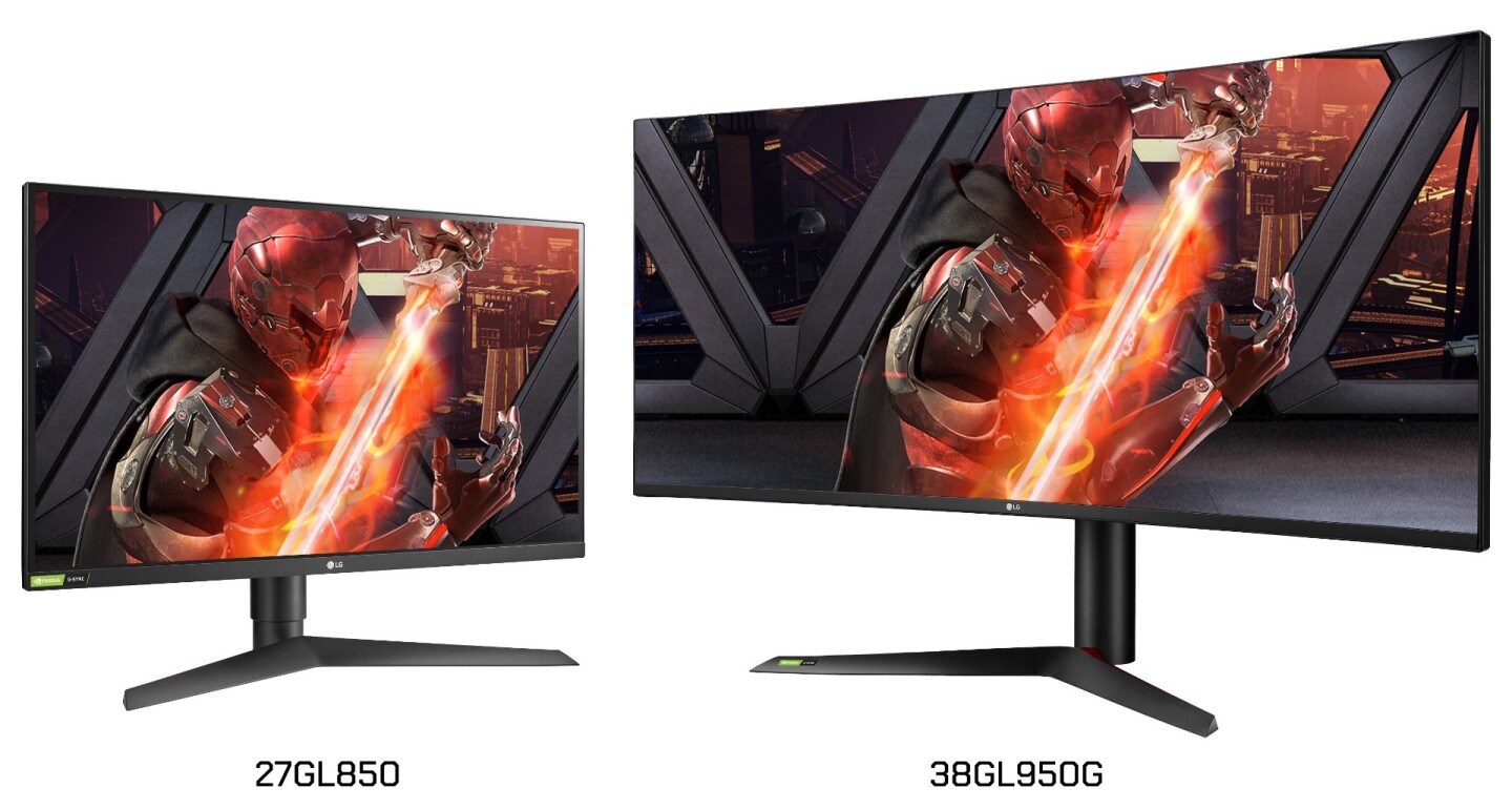 The new LG UltraGear monitors come in two sizes: 27 in and 37.5 in
