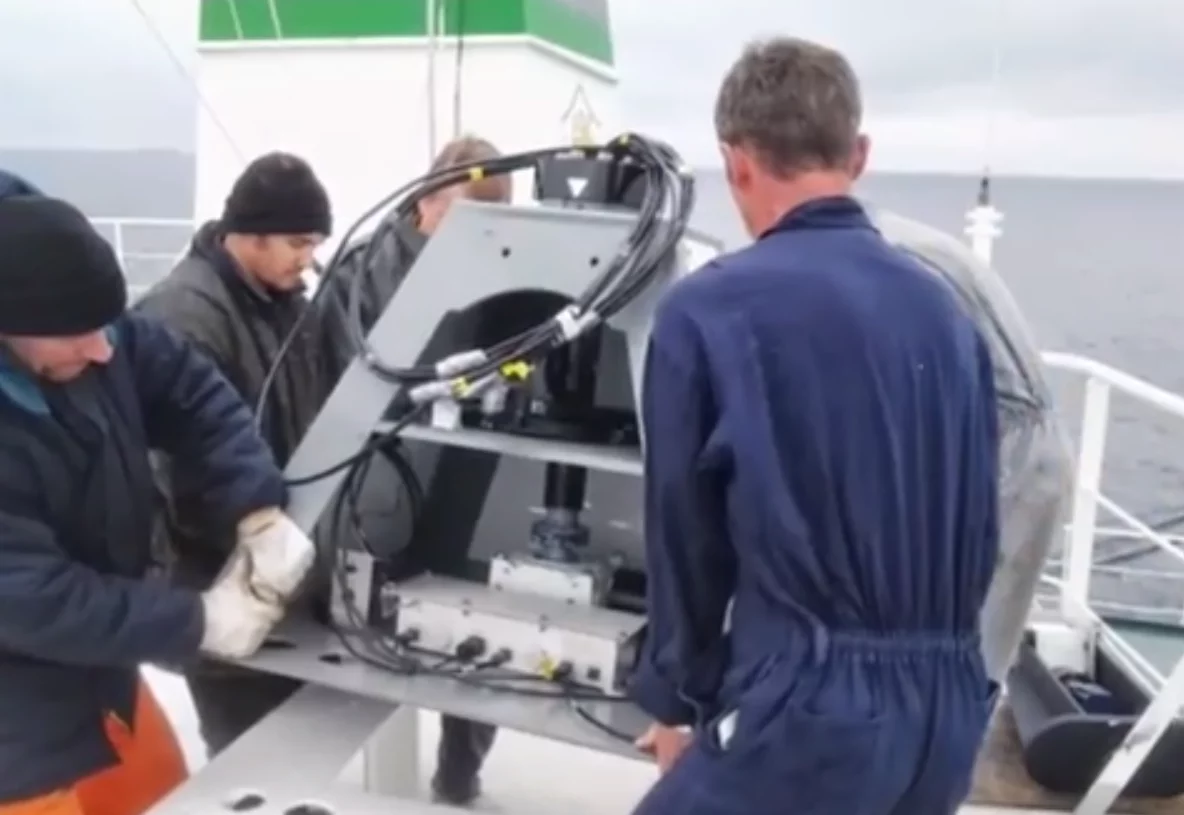 C-Bird is assembled aboard ship