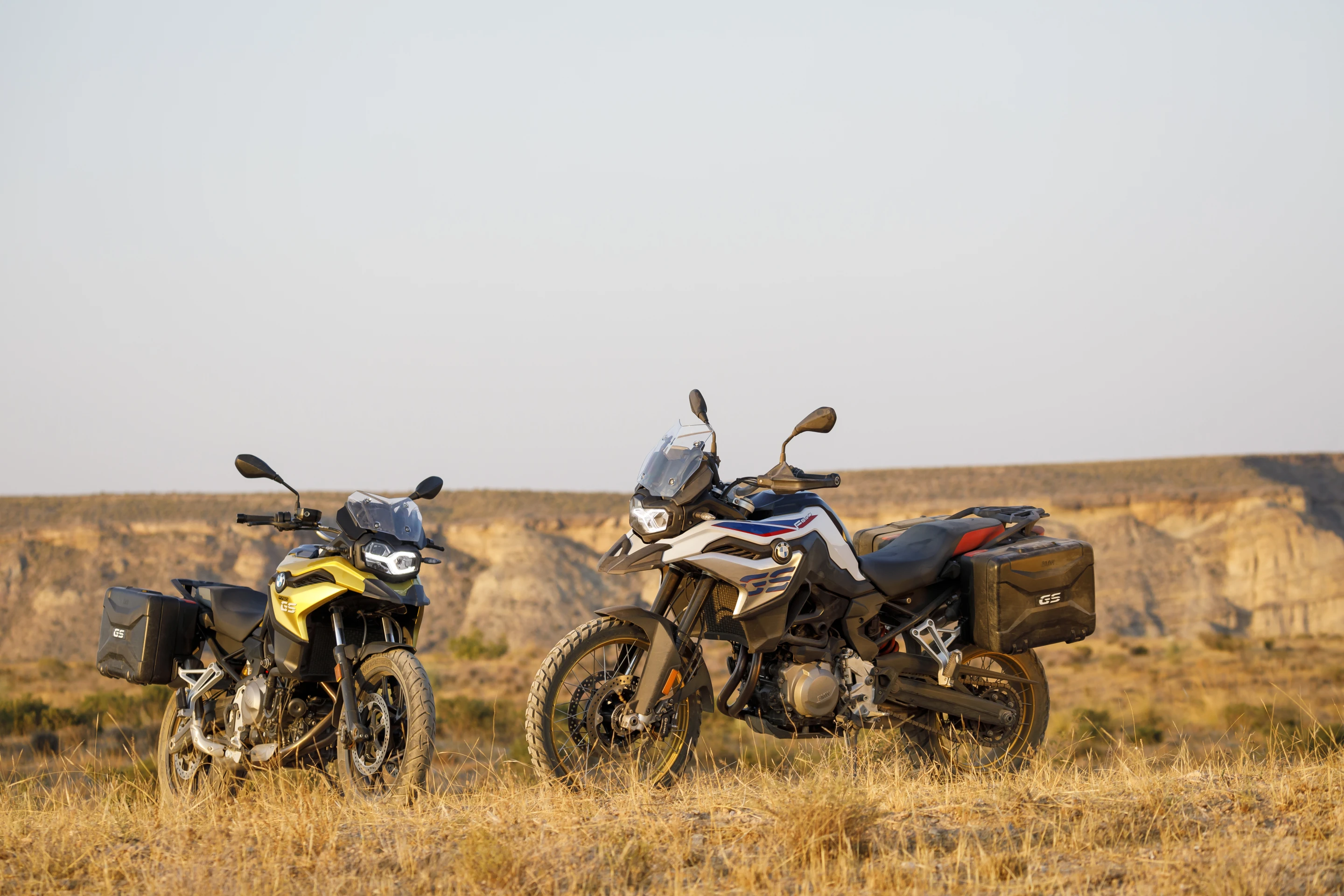 You can spec up the new F 750GS and F 850GS with plenty of luggage options such as panniers (pictured) as well as an extensive electronic package to make it the ultimate lightweight adventure tourer