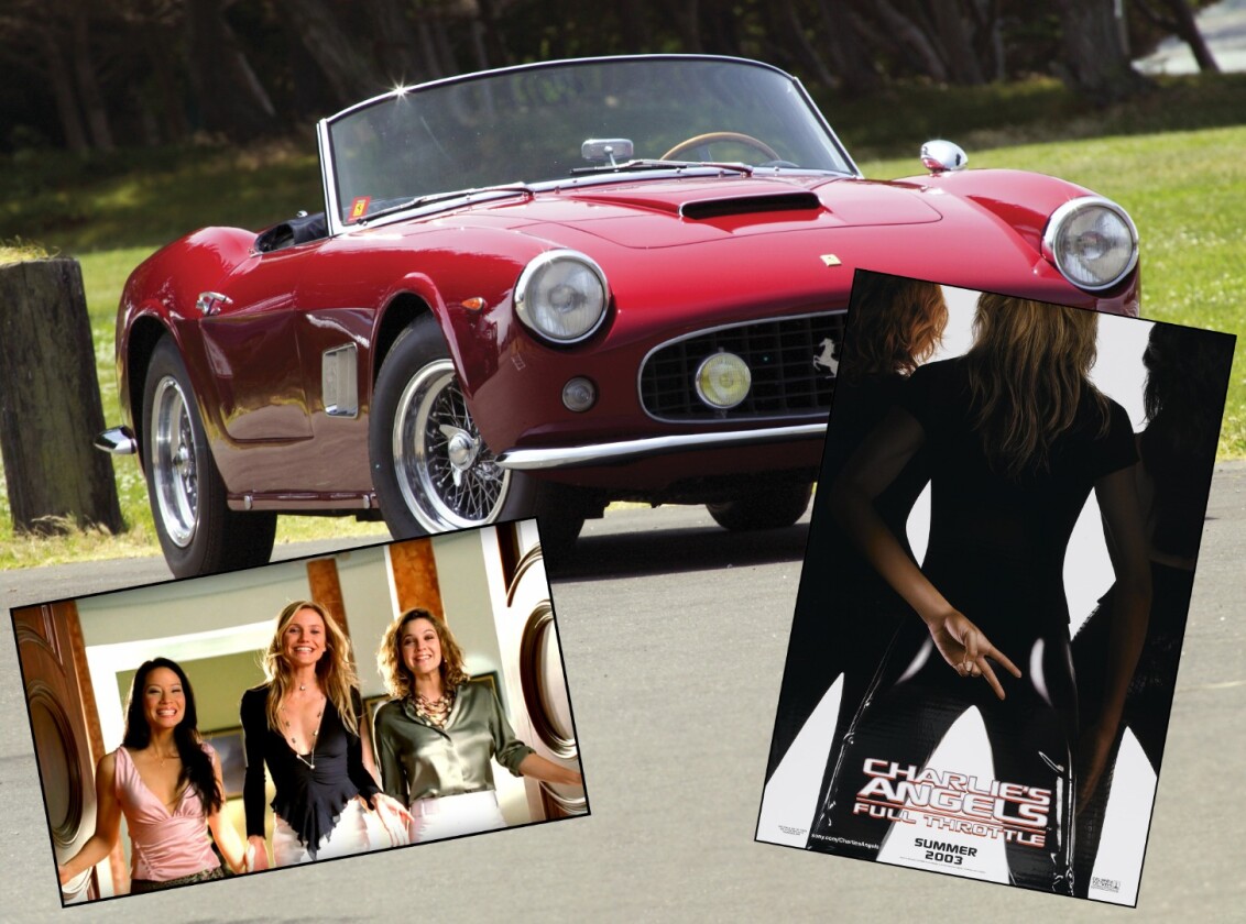 This Ferrari 250 GT SWB California Spider (#4121GT) starred alongside "Charlie's Angels" in the movie Full Throttle. It attracted a high bid of just £2,625,000 ($4,277,620) at a London auction in 2008.