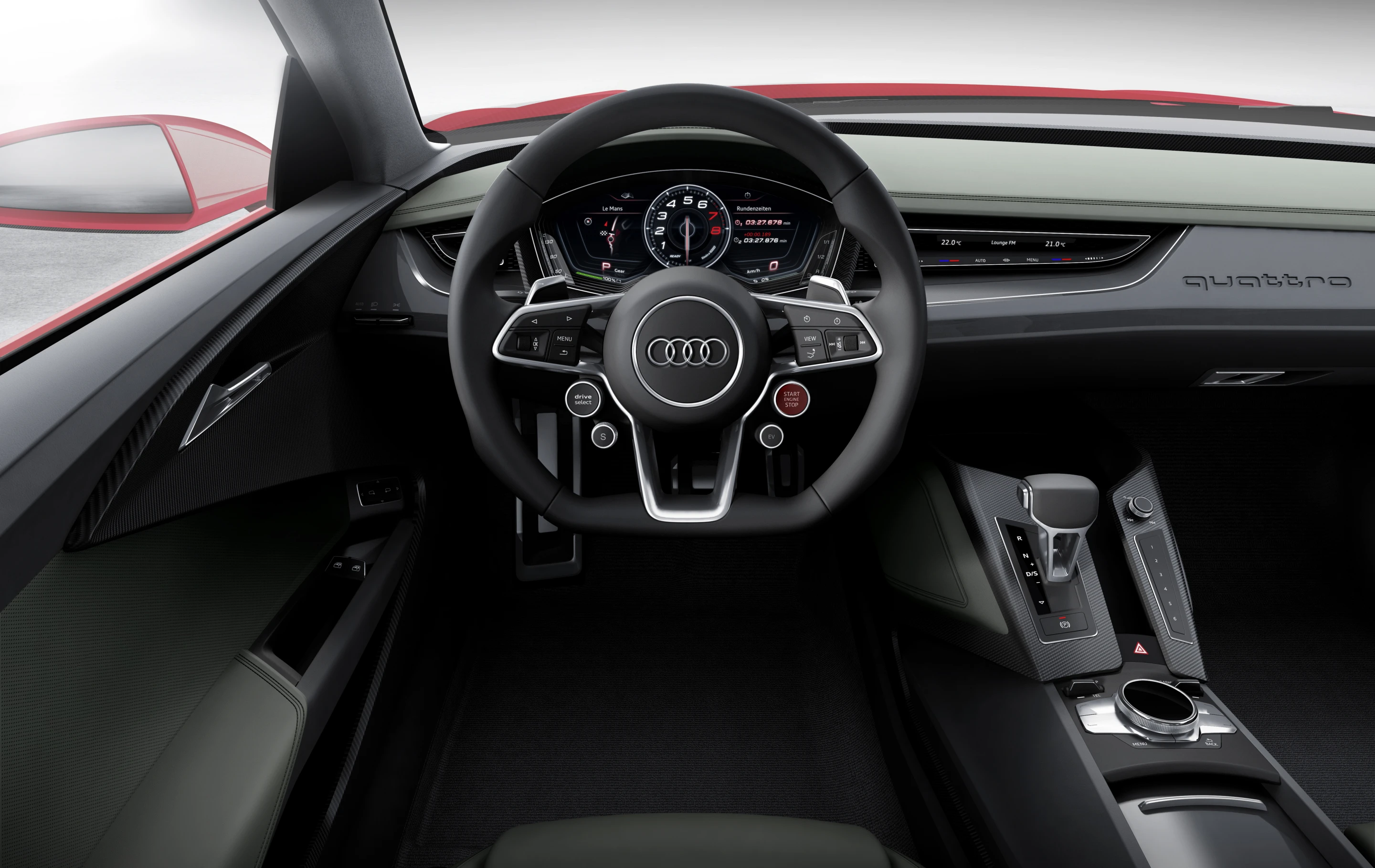 The Sport Quattro Laserlight concept multifunction steering wheel