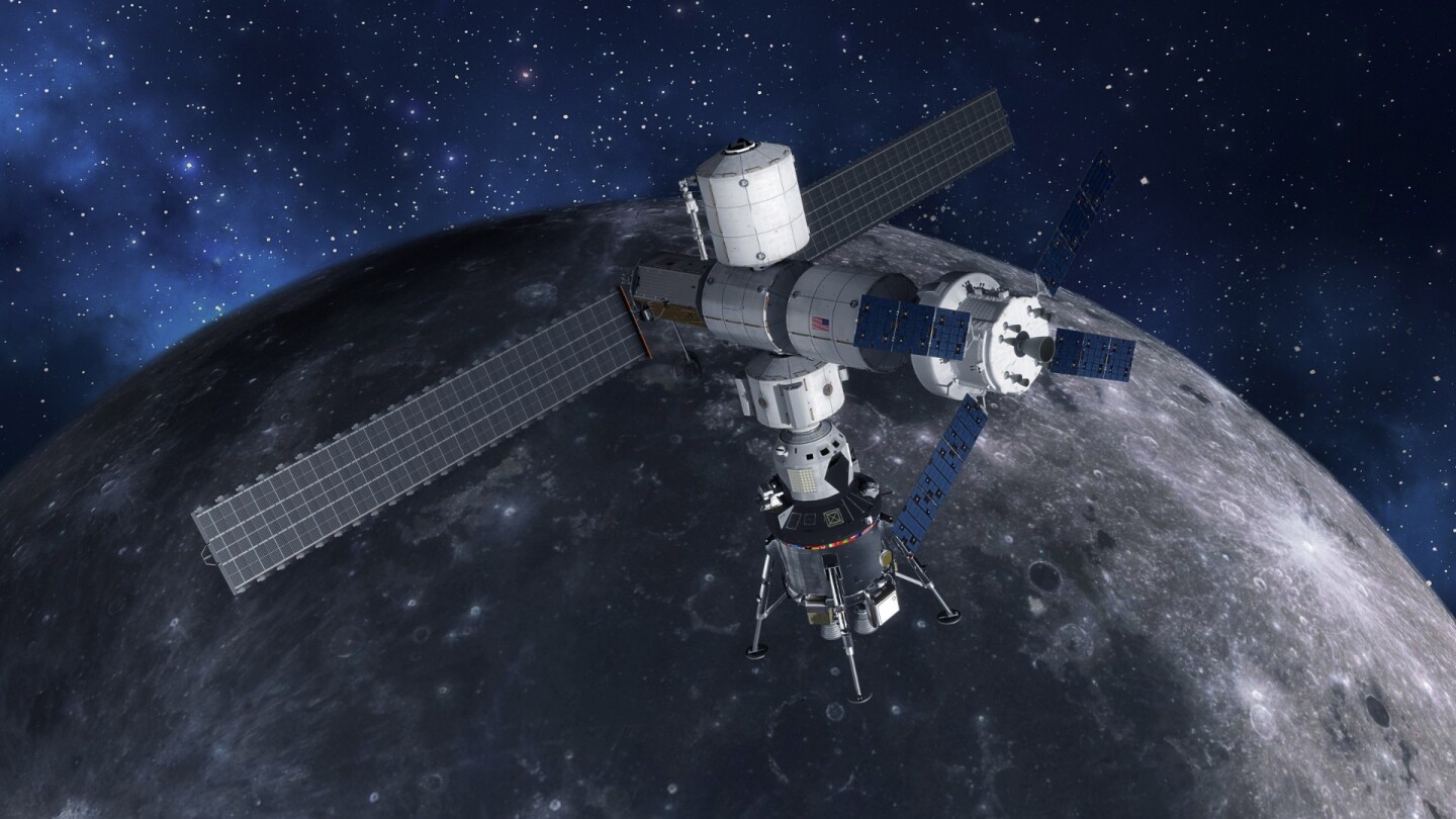 Concept of the lunar lander at Gateway