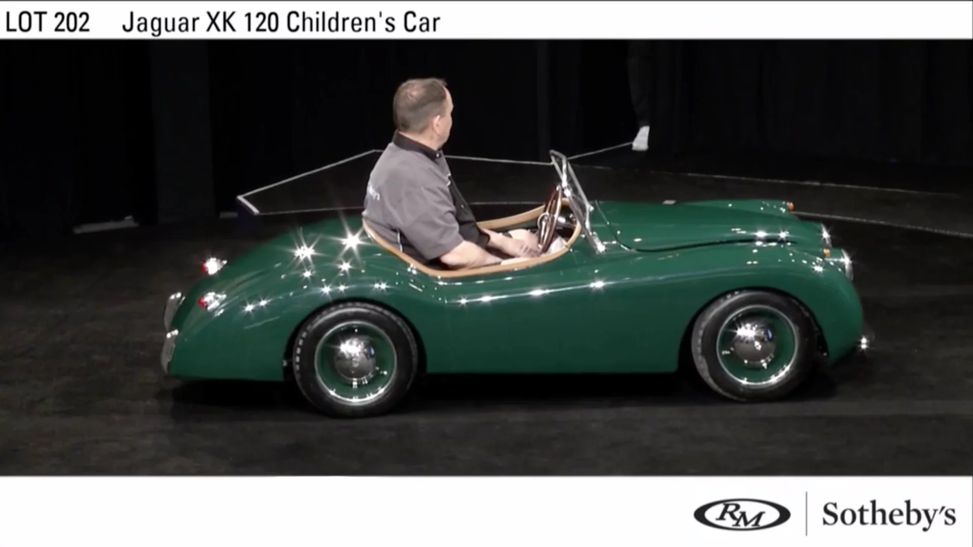 Probably built by Harrington Group, this Jaguar XK 120 children's car appears to use the same base vehicle as the Ferrari 250 GT California Spider, Aston Martin DB5 and Shelby 289 Cobra replicas on this list. It sold for $40,800 at RM-Sotheby's Scottsdale 2018 auction.