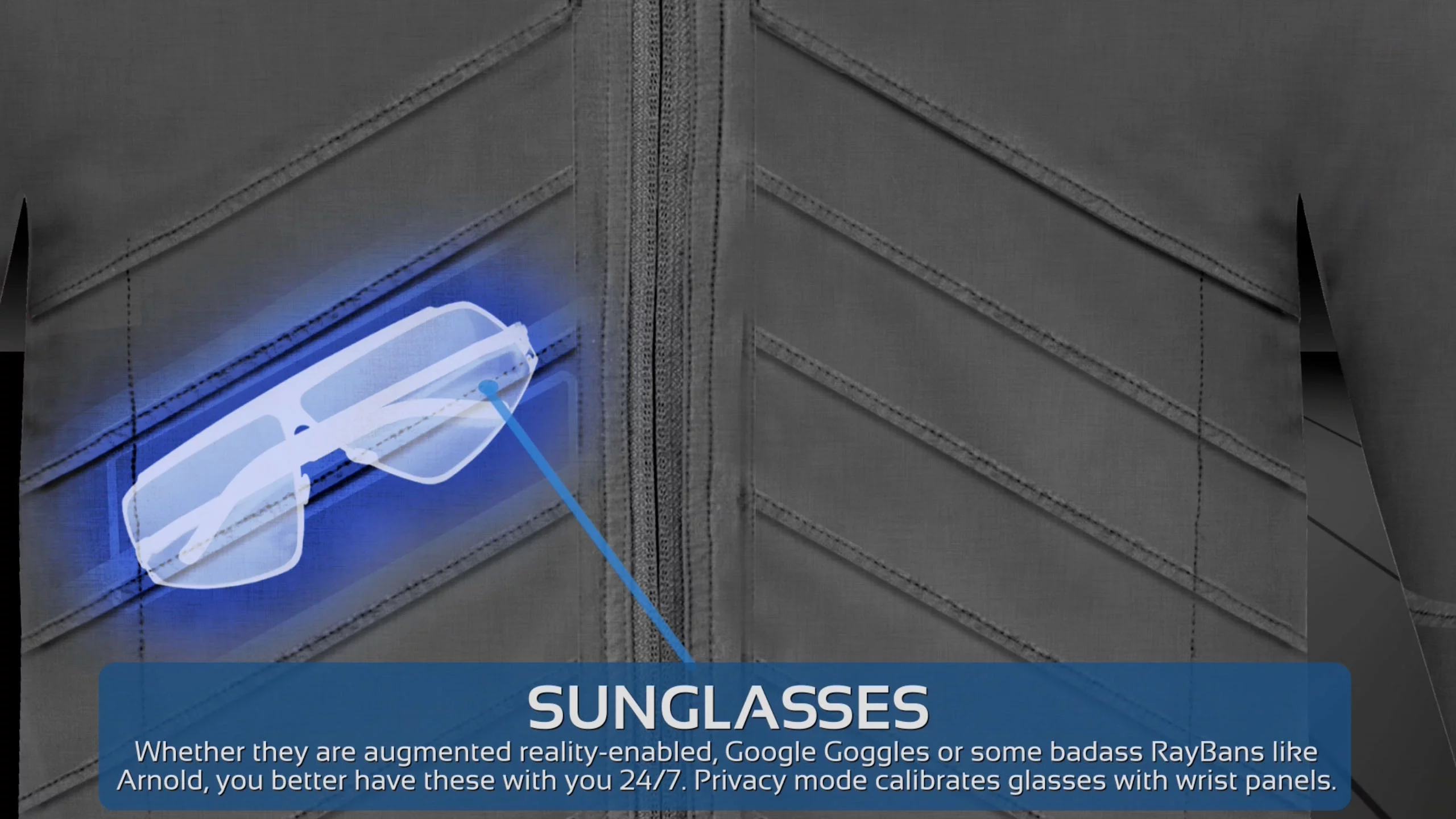 A pouch for sunglasses