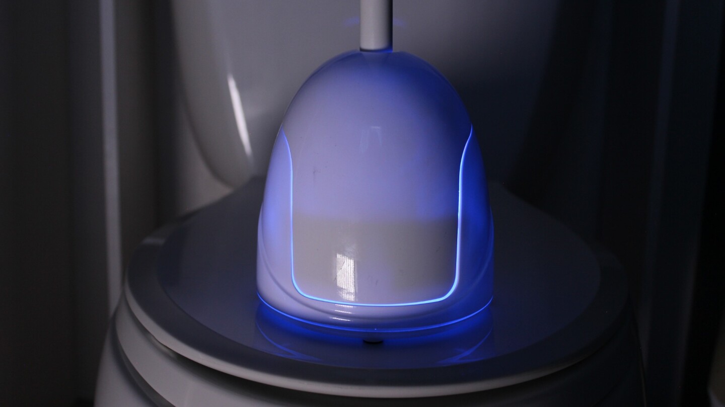 Lumi Selfsanitizing toilet brush blasts cleansing UV light on your
