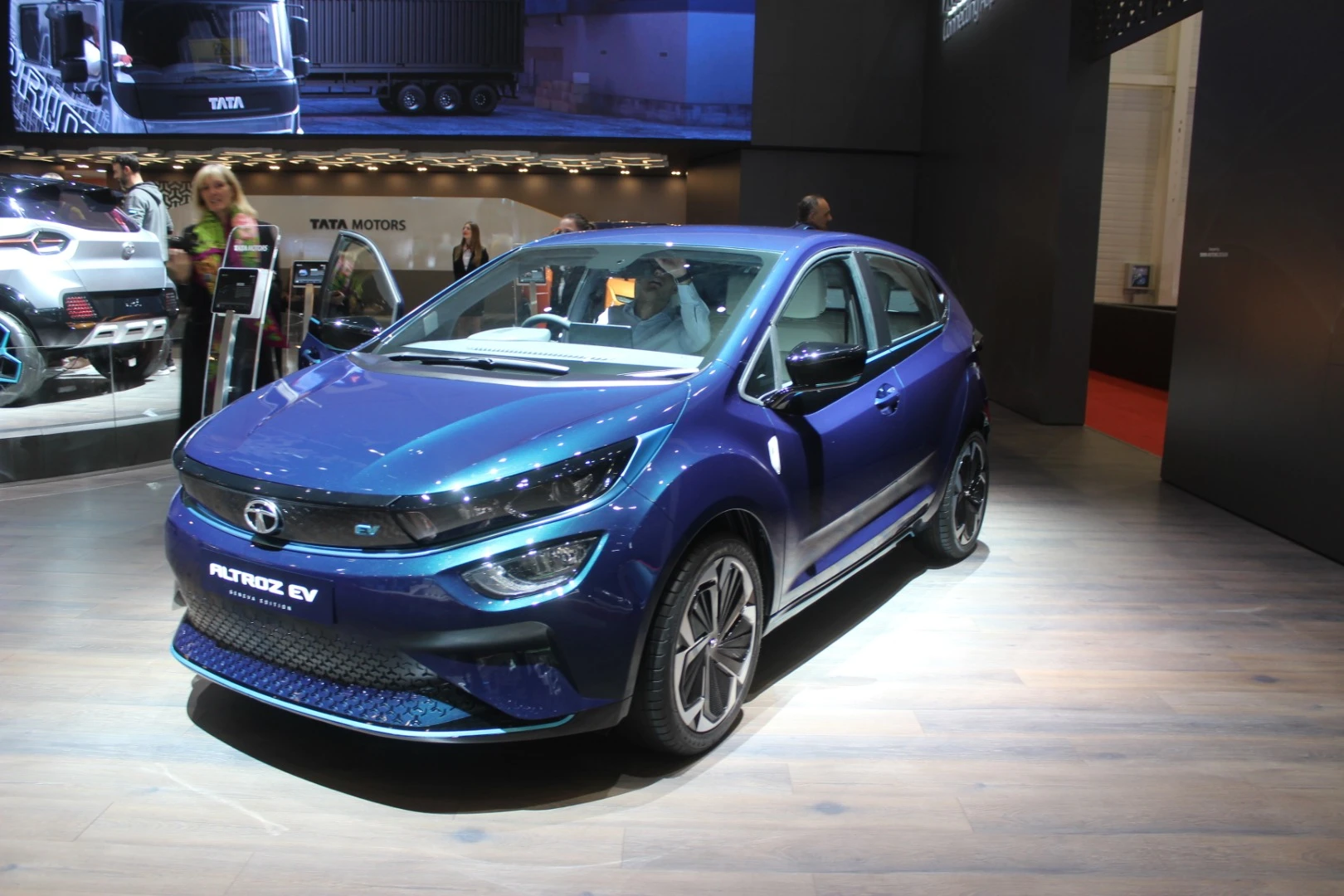 Indian company Tata brought an electric version of its Altroz hatch to Geneva, with a range over 250 km (155 mi)