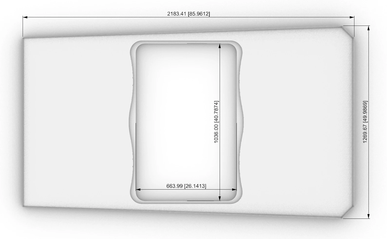 A look at the bed and access hatch dimensions