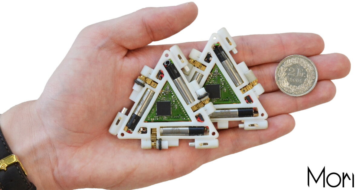 Mori origami robots snap together to create folding modular machines
