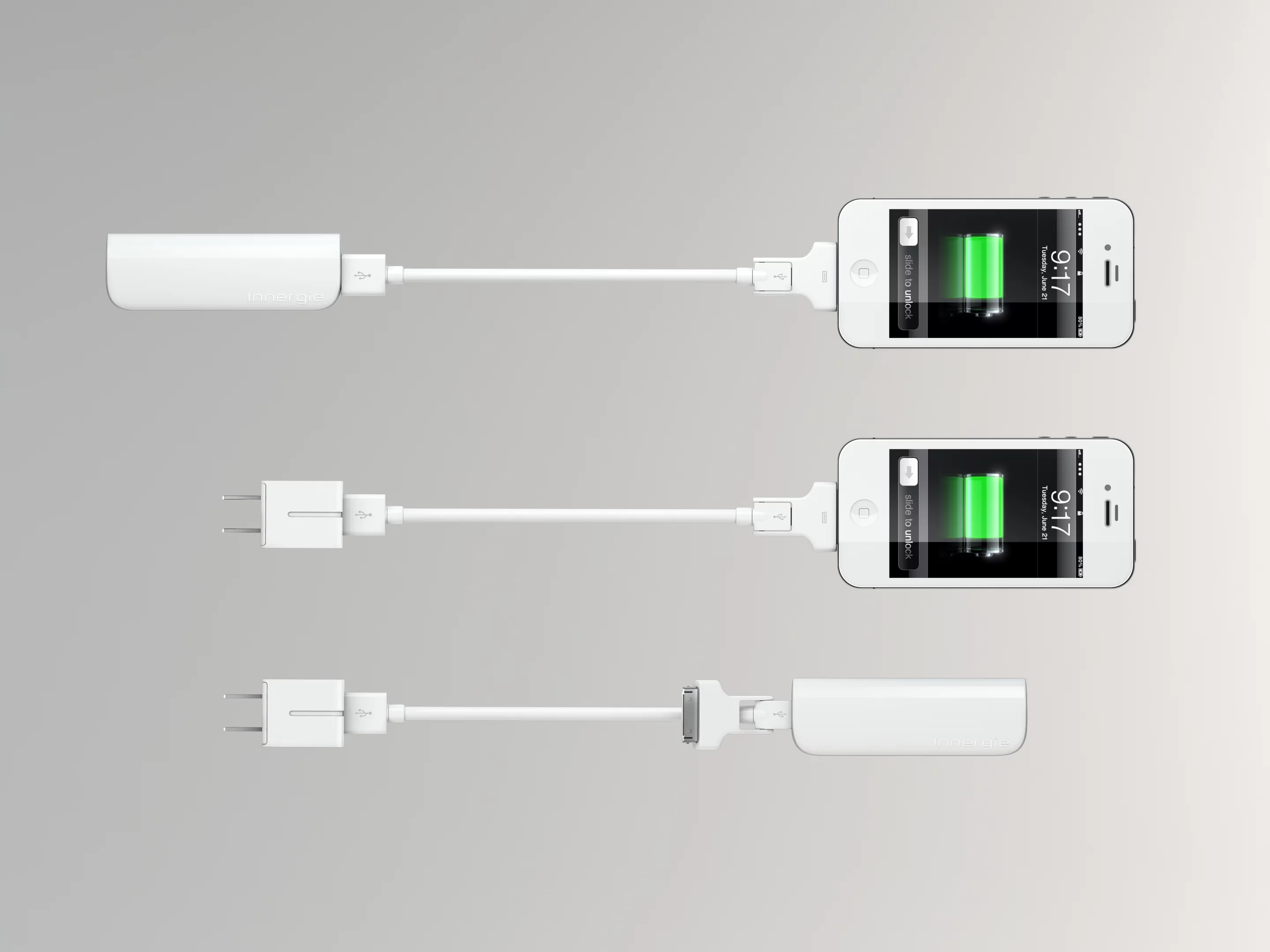 The Innergie PocketCell comes bundled with the Magic Cable Trio 3-in-1 charging cable