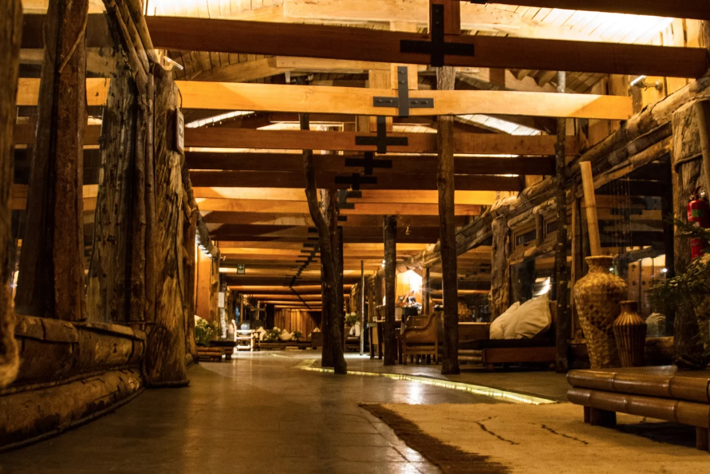 Huilo Huilo is sometimes rough around the edges with its bark-covered beams and doors that don't close quite so neatly, but this only adds to its unique charm