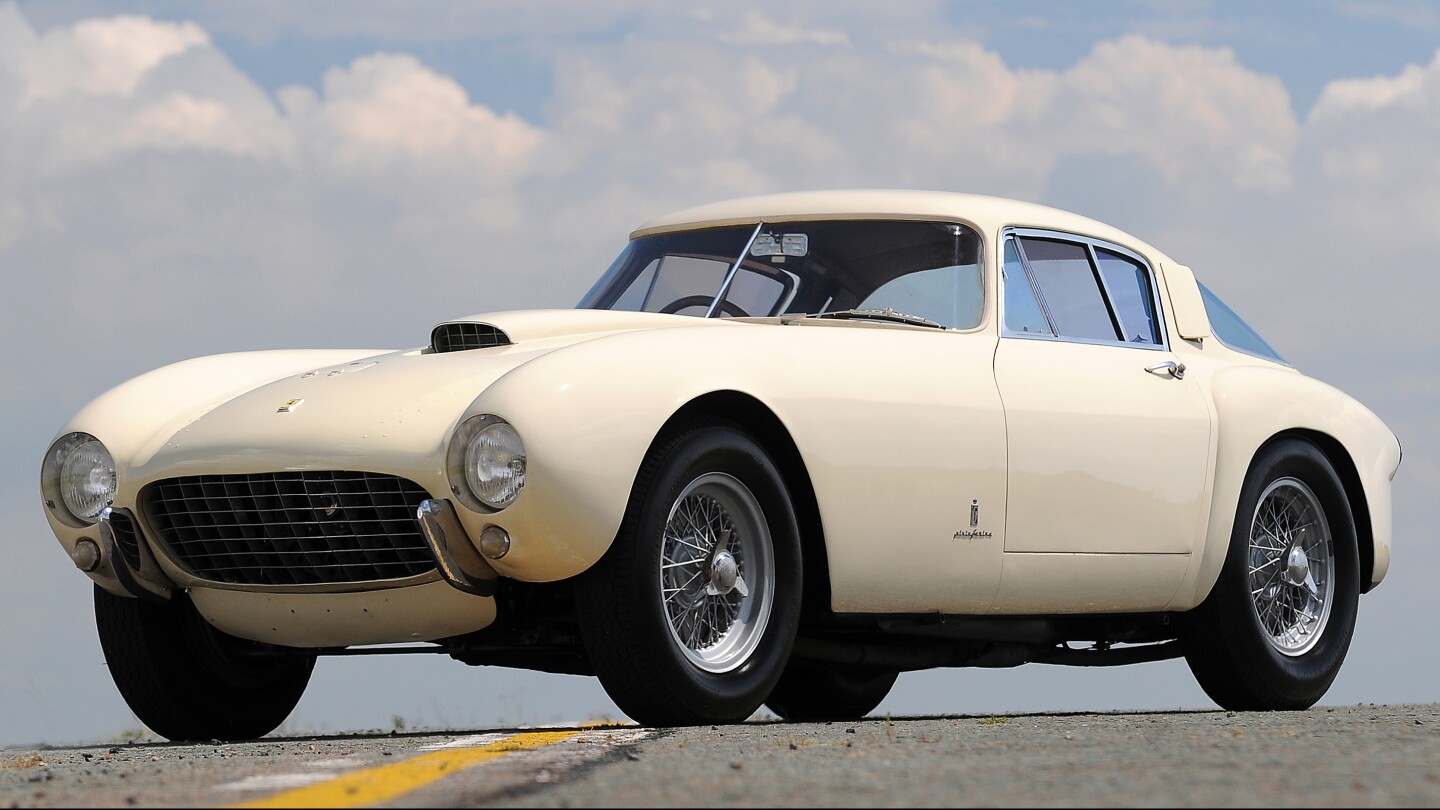 The fifth of only seven examples of the 1954 Ferrari 375 MM Berlinetta by Pinin Farina, this is a 340 hp V12 racing car built specifically for use in events such as the Mille Miglia (the MM in its name), and it's high price has nothing to do with its film appearance. This is a rare and valuable car in its own right. It sold for US$4,620,000 at Pebble Beach in 2010 at an RM Auctions sale.
