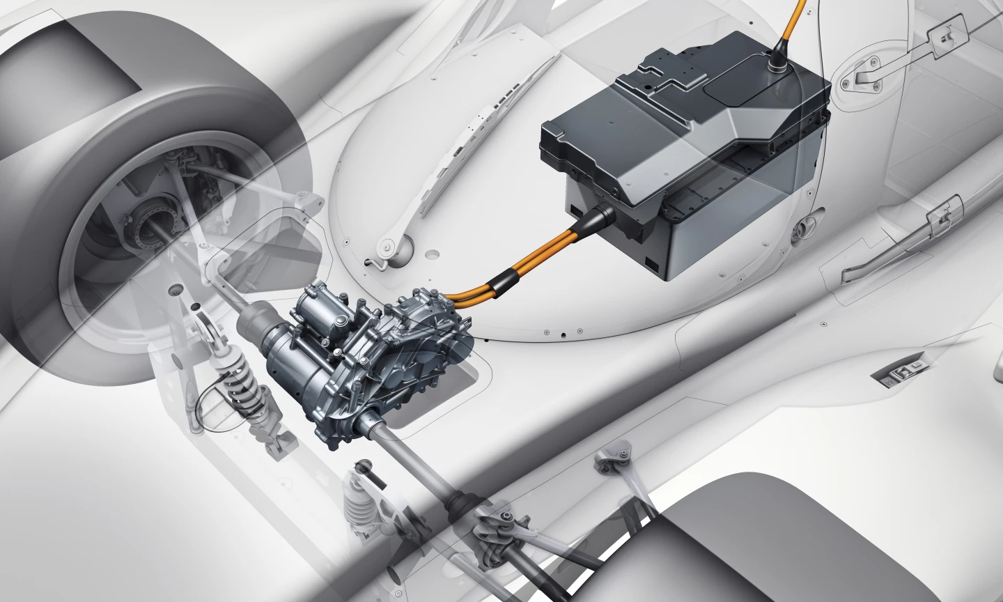 The front electric drive system of the Porsche 919 Hybrid