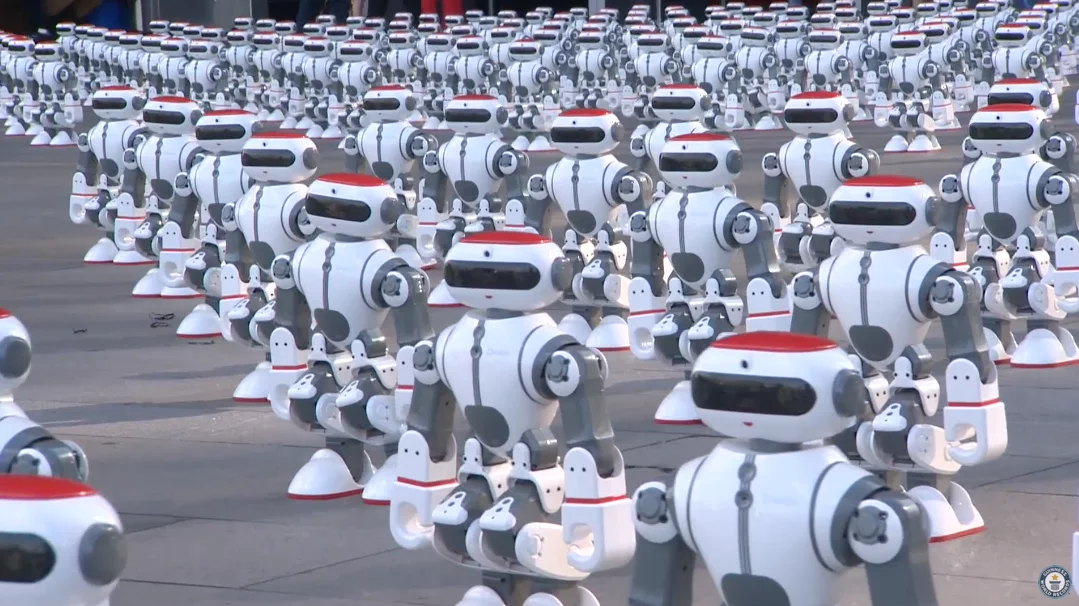 Despite a few falling robots during the dance, the new record was still set