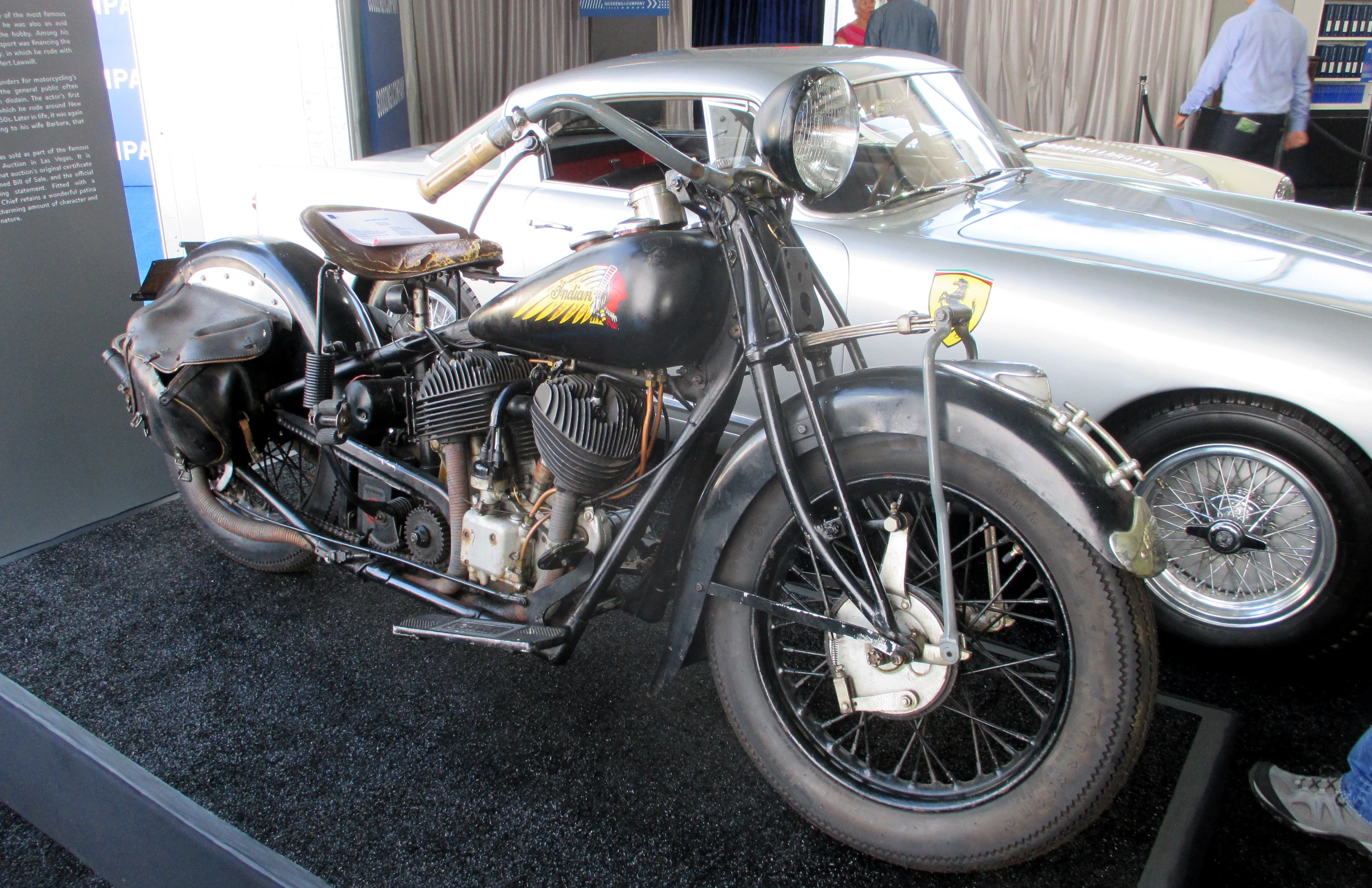 No sale | Steve McQueen's 1936 Indian Chief | Asking Price: $240,000 | Gooding & Co | Estimated price: $250,000 to $350,000 | Official Auction Page