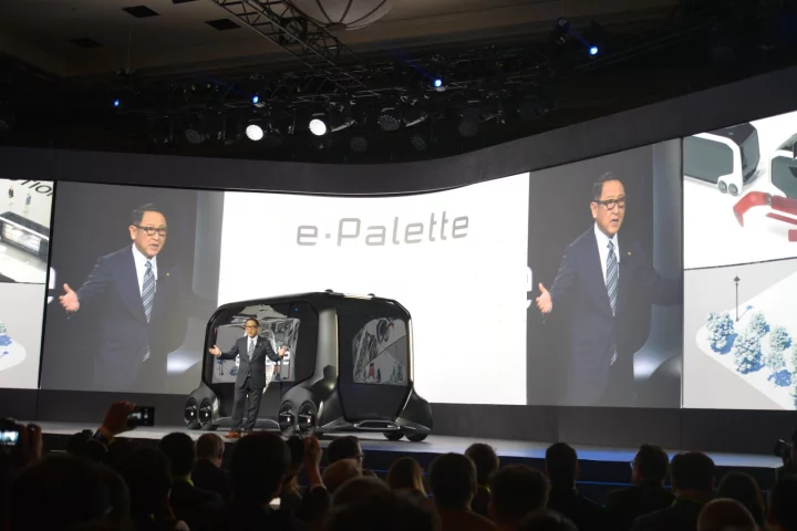 The Toyota e-Palette is shown for the first time at CES