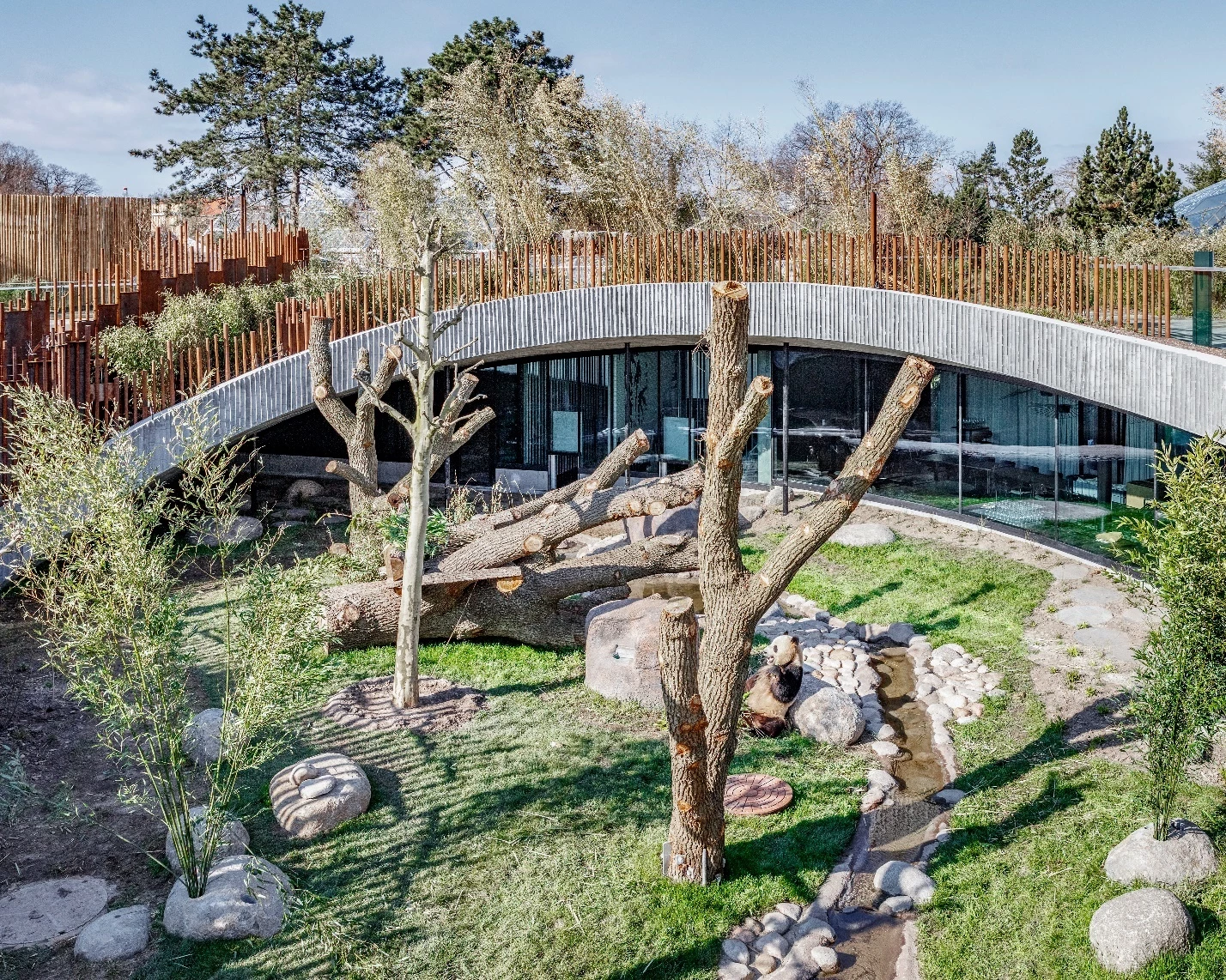 Panda House's layout and landscaping was created following input from vets and animal behavior experts