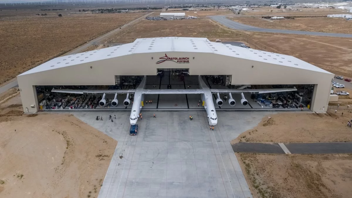 This massive hangar was custom-built to construct the giant plane