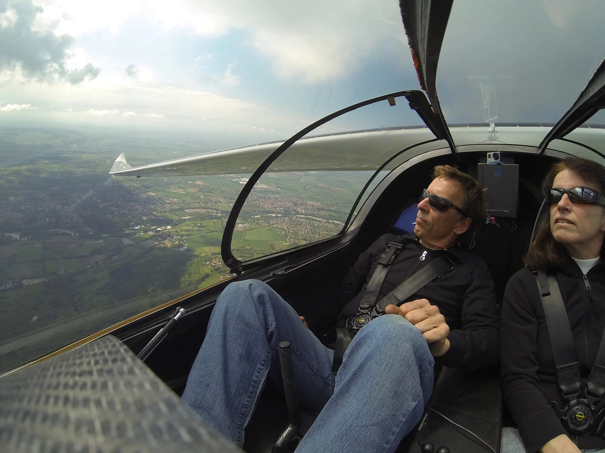 The Sunseeker Duo becomes the first solar-powered airplane to carry two people