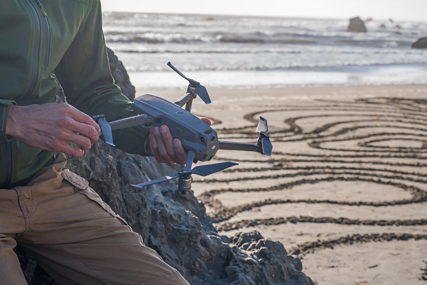 Like the 2 year-old Mavic Pro before them, the Mavic 2 series drones can be folded down to (large) pocket size