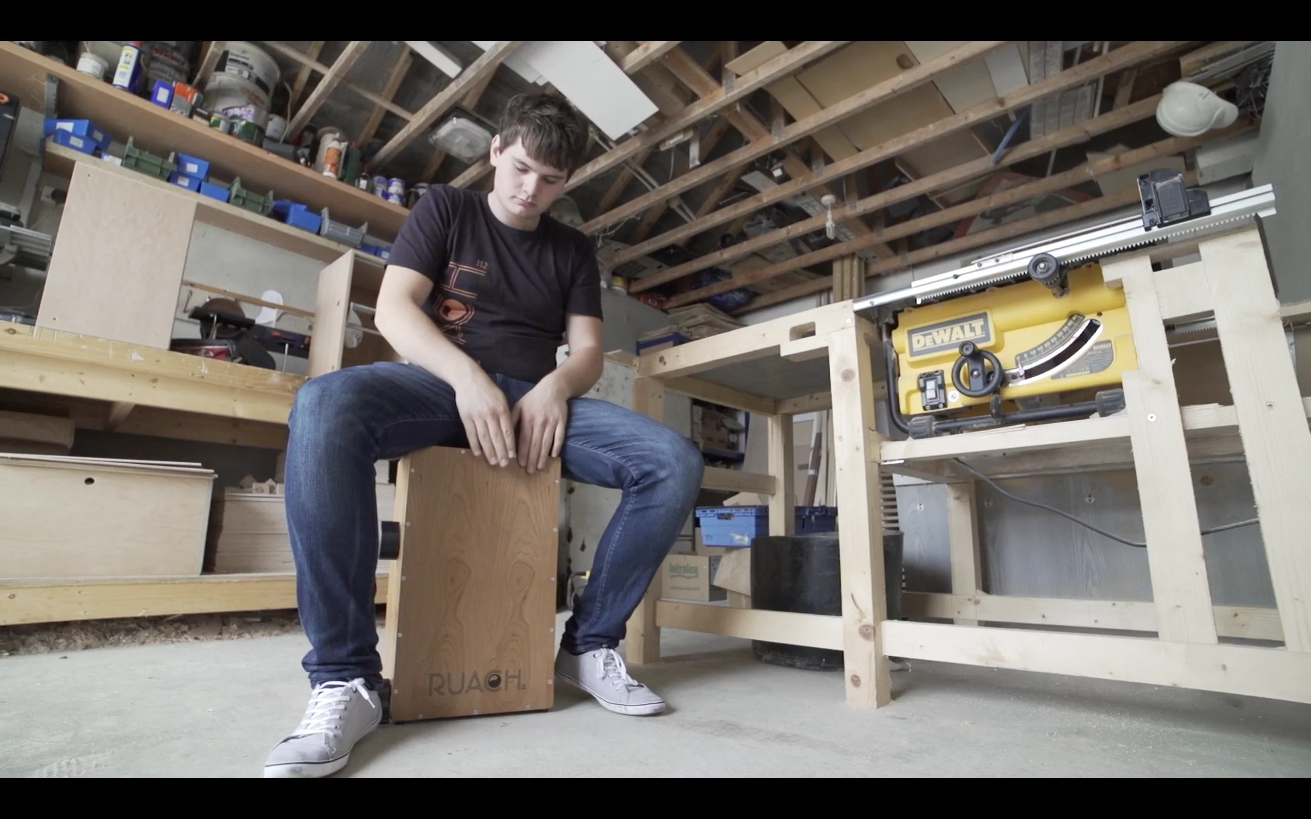 Stephen Henderson playing a new Ruach Music Live Series cajon
