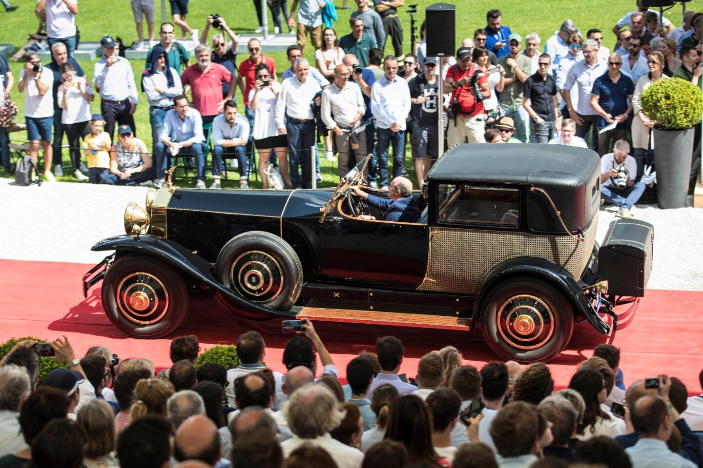 This 89-year-old Phantom I Brougham de Ville by Brewster & Company was one of only 10 bodied by Brewster and the absolute epitome of opulence with gold-plated exterior trim, the original exterior cane work and sumptuous everything.