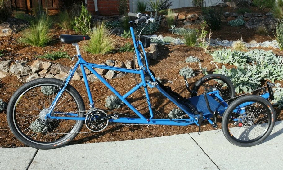 Dave and Rob Thompson's recumbent/upright trike (Photo: Dave Thompson)