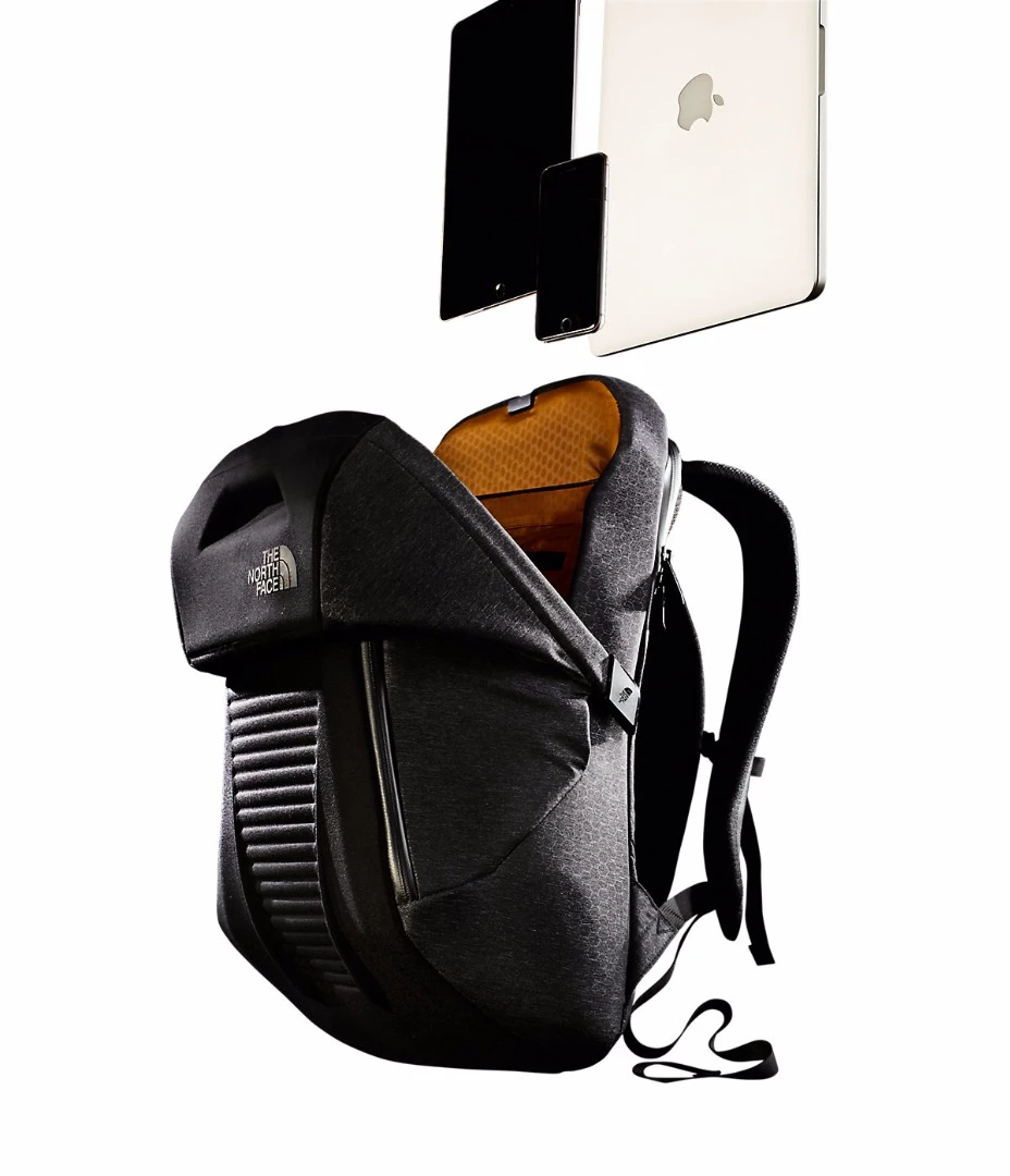 The pack's main compartment pops open through a quick release latch