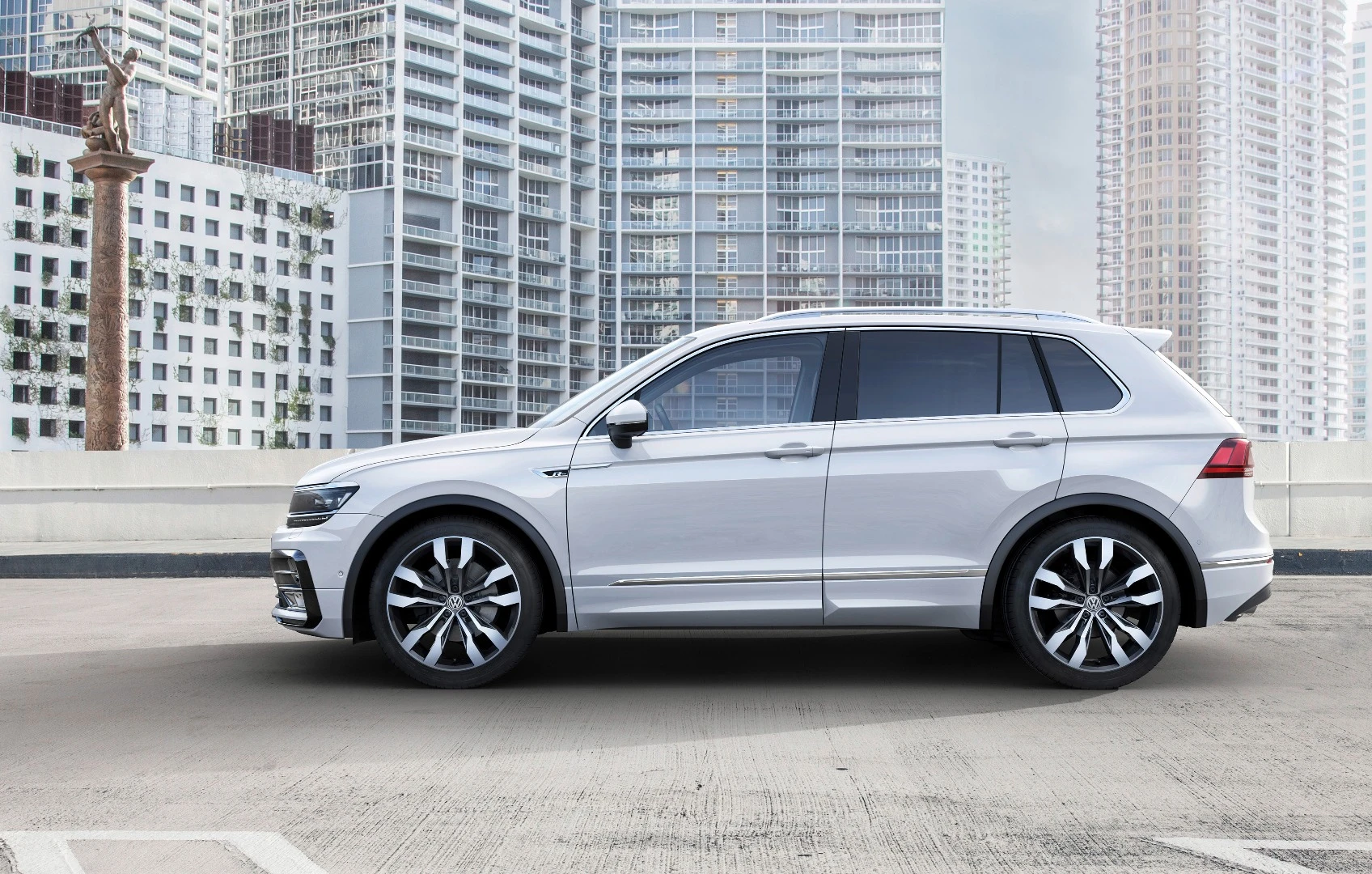On big wheels, the Tiguan is quite an attractive car