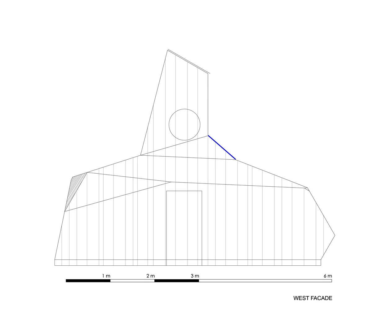 Architectural drawing of Călțun Shelter
