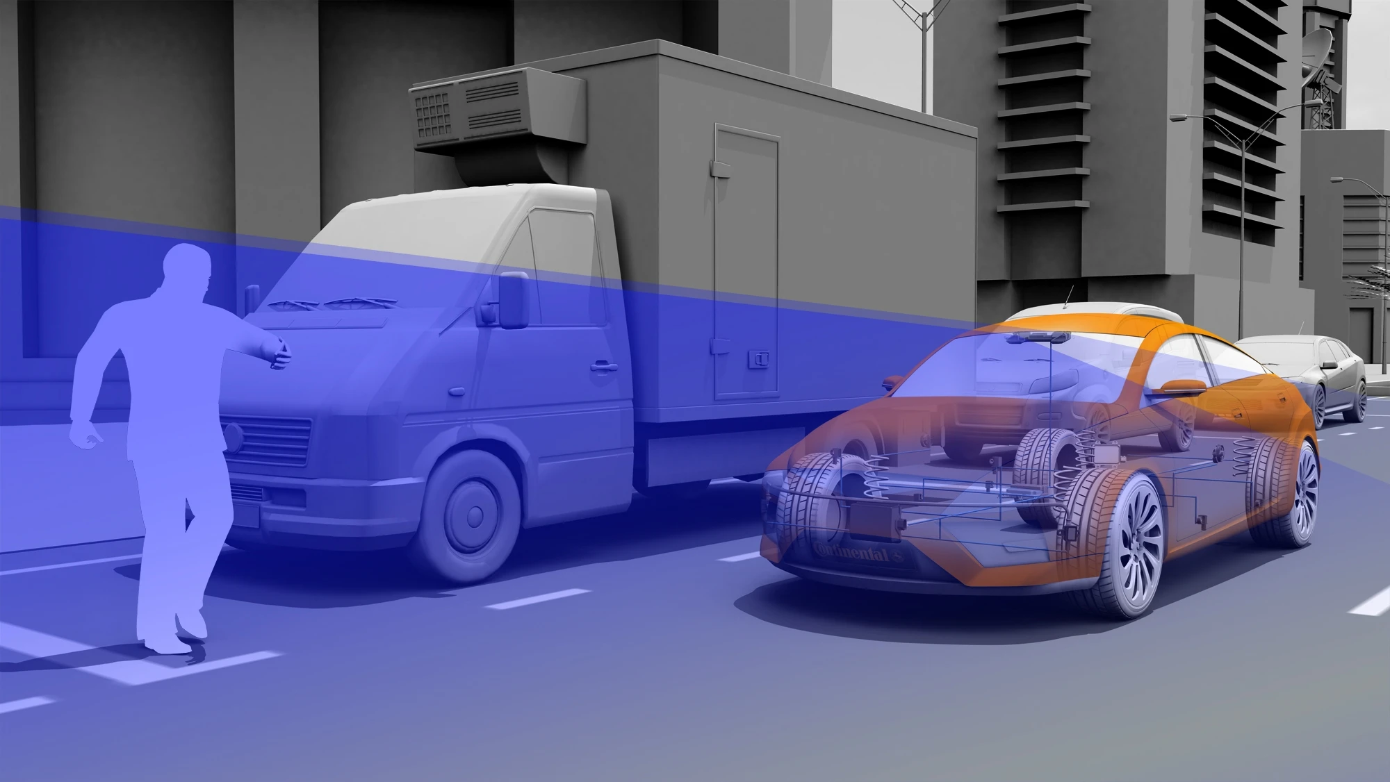 Continental has announced that its ContiGuard forward-looking braking system will now be equipped with two cameras, giving it stereo vision