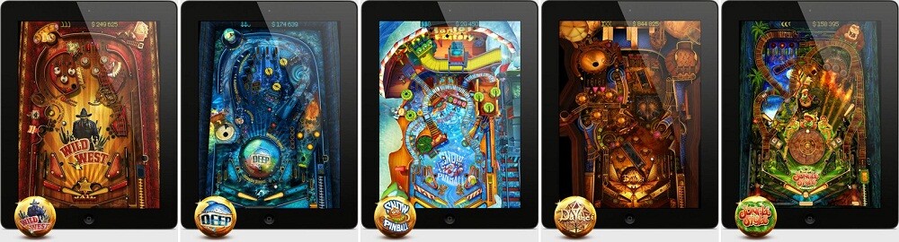 There are five tables available to play, each based on a different theme